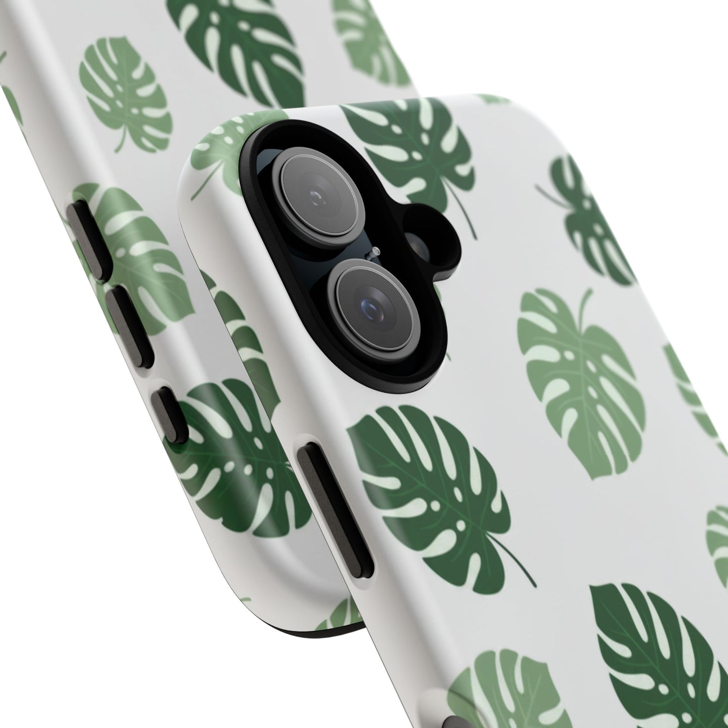 Monstera Leaf Phone Case — Tropical Green Pattern Tough Case