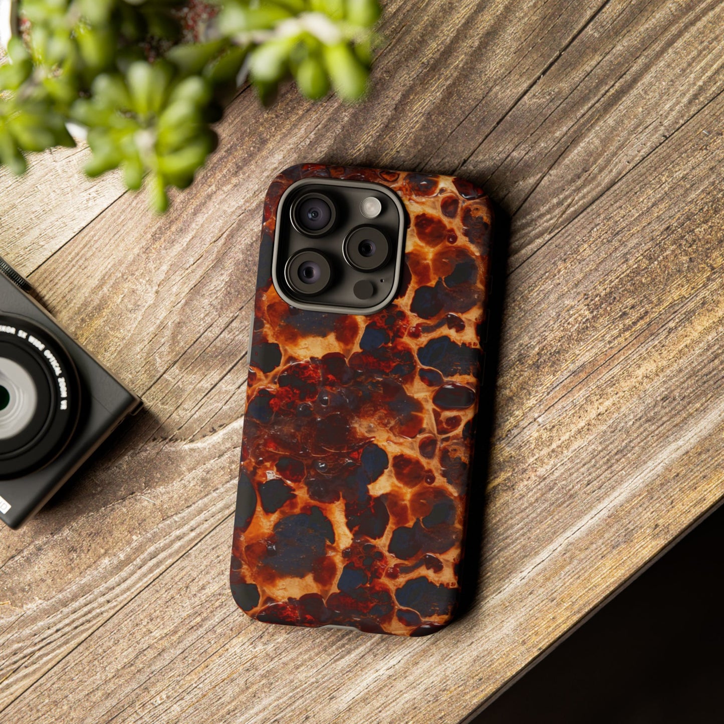 Tortoiseshell Phone Case — Protective iPhone Cover with Classic Amber Pattern