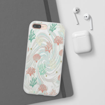 Pastel Seashell Phone Case — Coral Reef Wave iPhone Cover