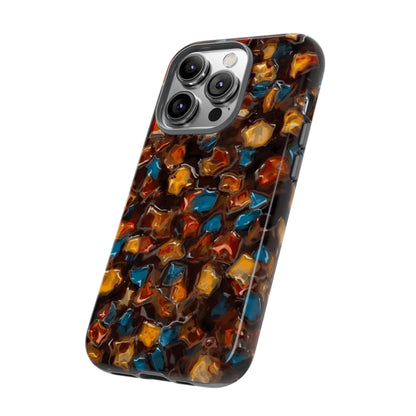 Phone Case - Amber Tortoiseshell Mosaic Protective Cover