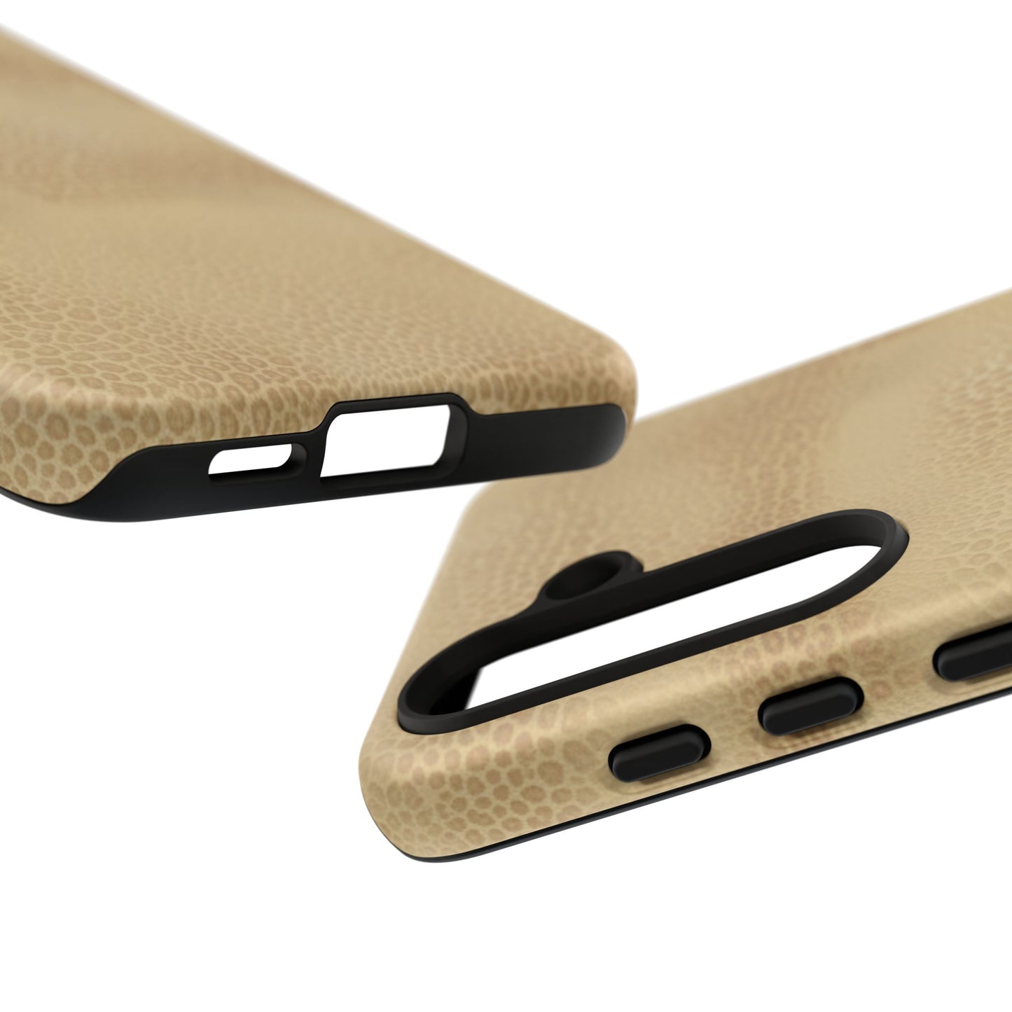 Tan Distressed Leather Texture Phone Case — Rugged Protective iPhone Cover