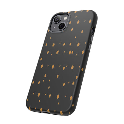 Black & Gold Dot Tough Phone Case — Protective Sparkle Pattern