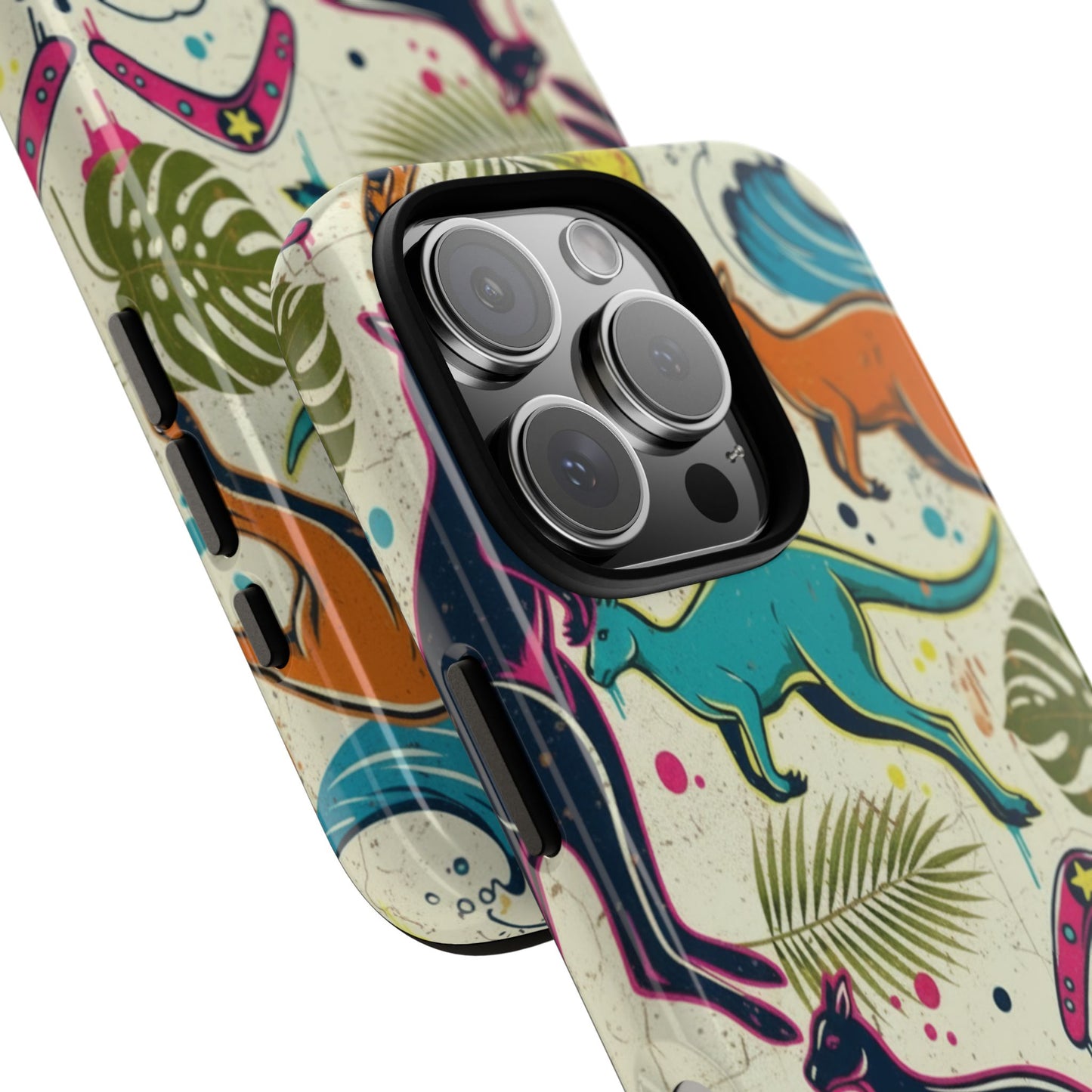 Tough Cases — Colorful Surfing Kangaroo Phone Case
