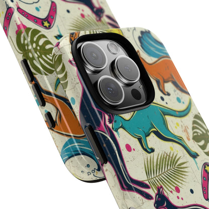 Tough Cases — Colorful Surfing Kangaroo Phone Case