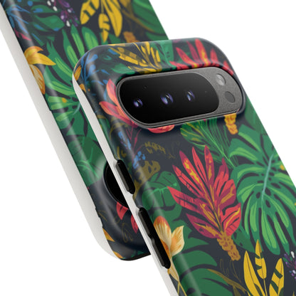 Tropical Floral Phone Case — Vibrant Jungle Leaf Protective Cover