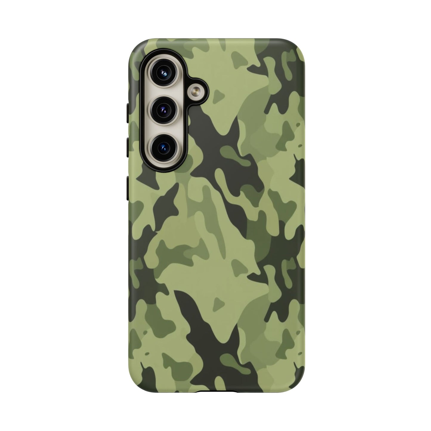 Camo Tough Phone Case — Military Green Protective iPhone Cover