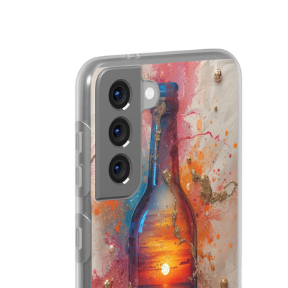 Copy of Floral Holographic Phone Case — Iridescent Leaves & Flowers Flexi Case