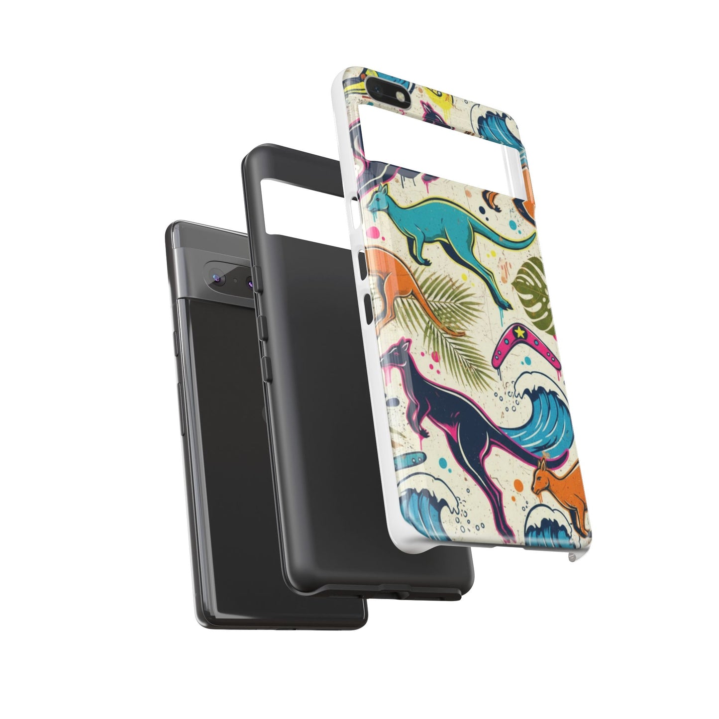 Tough Cases — Colorful Surfing Kangaroo Phone Case