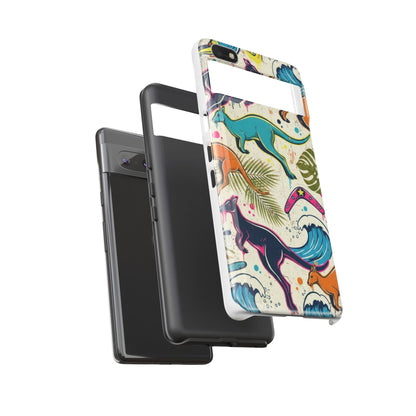 Tough Cases — Colorful Surfing Kangaroo Phone Case