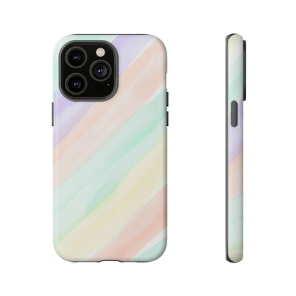 Pastel Watercolor Stripe Tough Phone Case