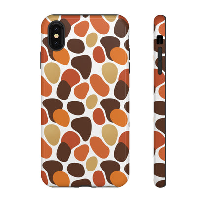 Phone Case — Retro Pebble Pattern in Warm Autumn Colors