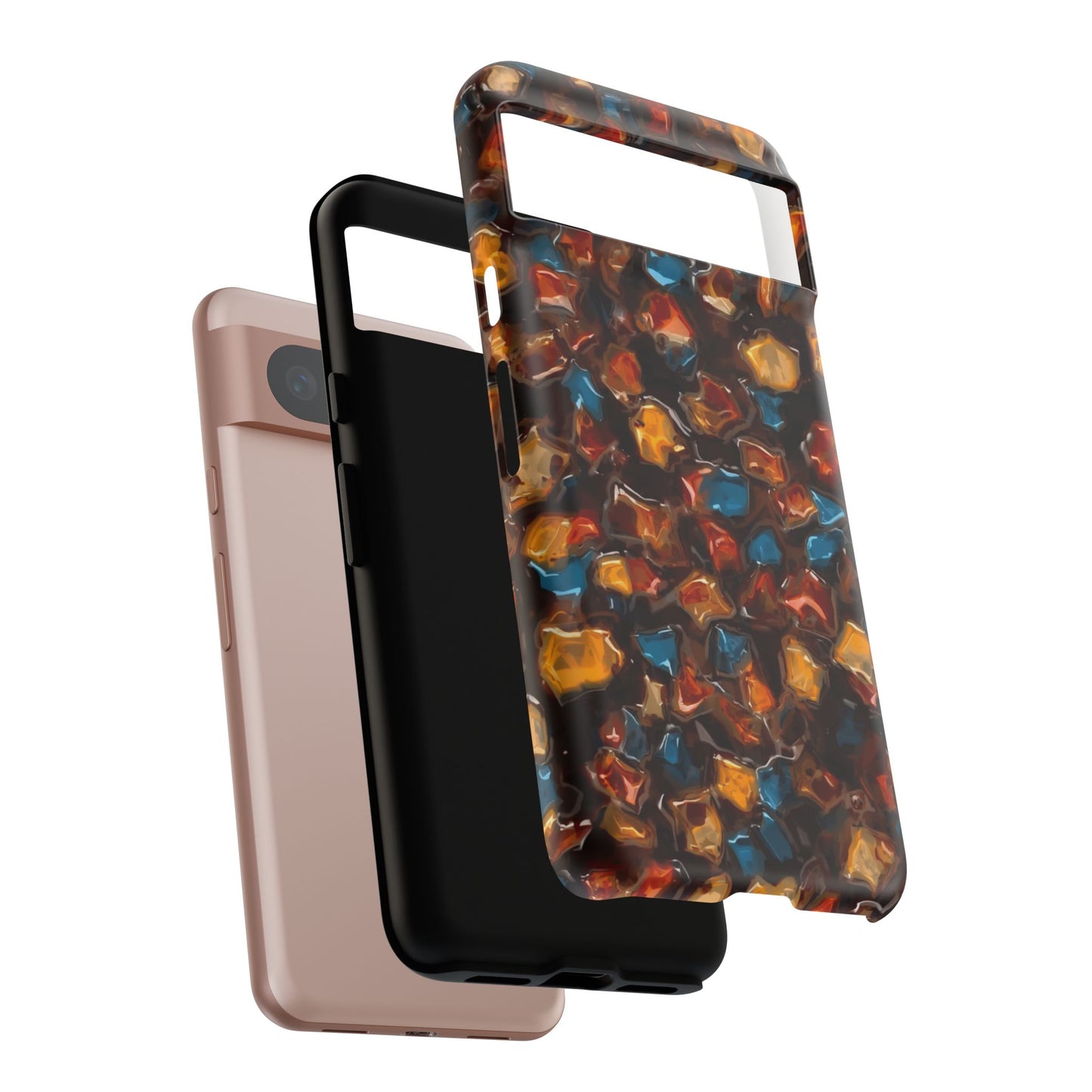 Phone Case - Amber Tortoiseshell Mosaic Protective Cover