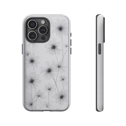 Tough Case — Black & White Floral Tough Phone Case