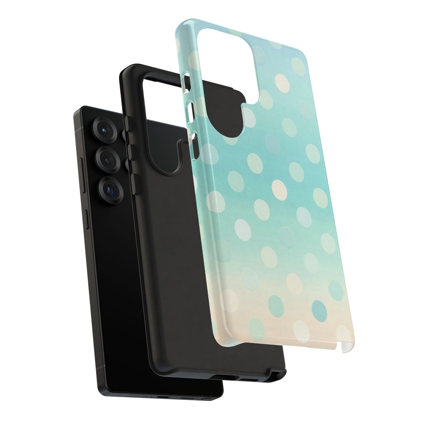 Abstract Palm Tough Phone Case — Minimal Coastal Blue Protective Cover