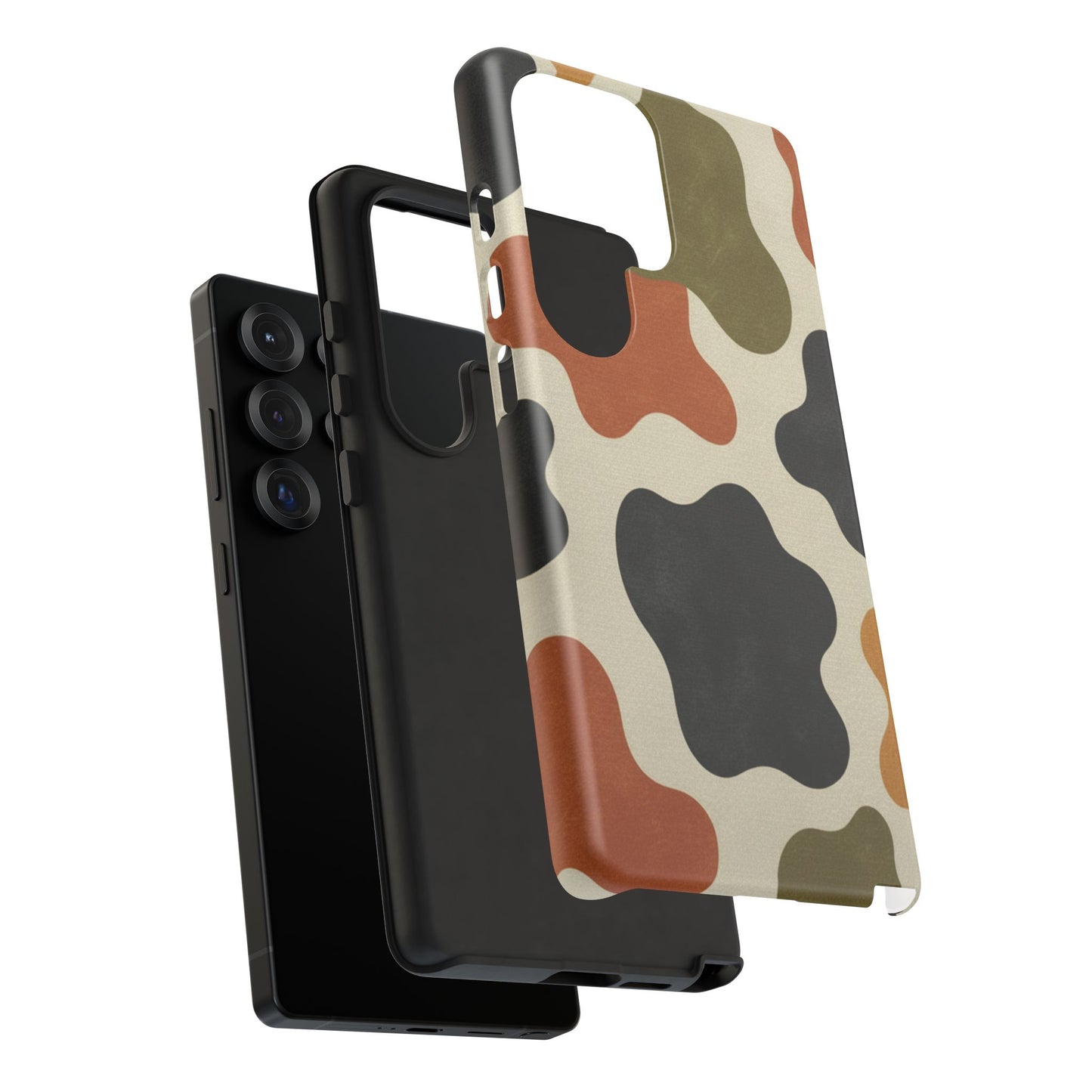 Retro Abstract Camouflage Phone Case — Earth Tone Tough Case