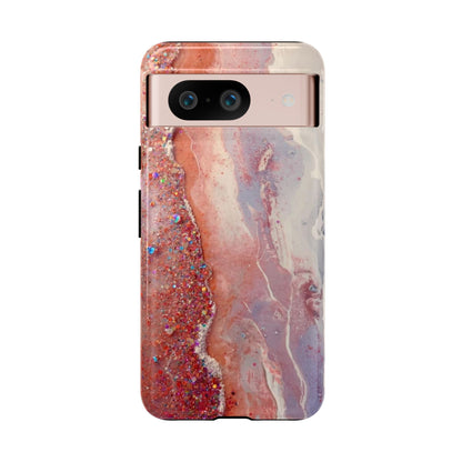 Marbled Rose Gold Galaxy Phone Case — Protective Tough Case
