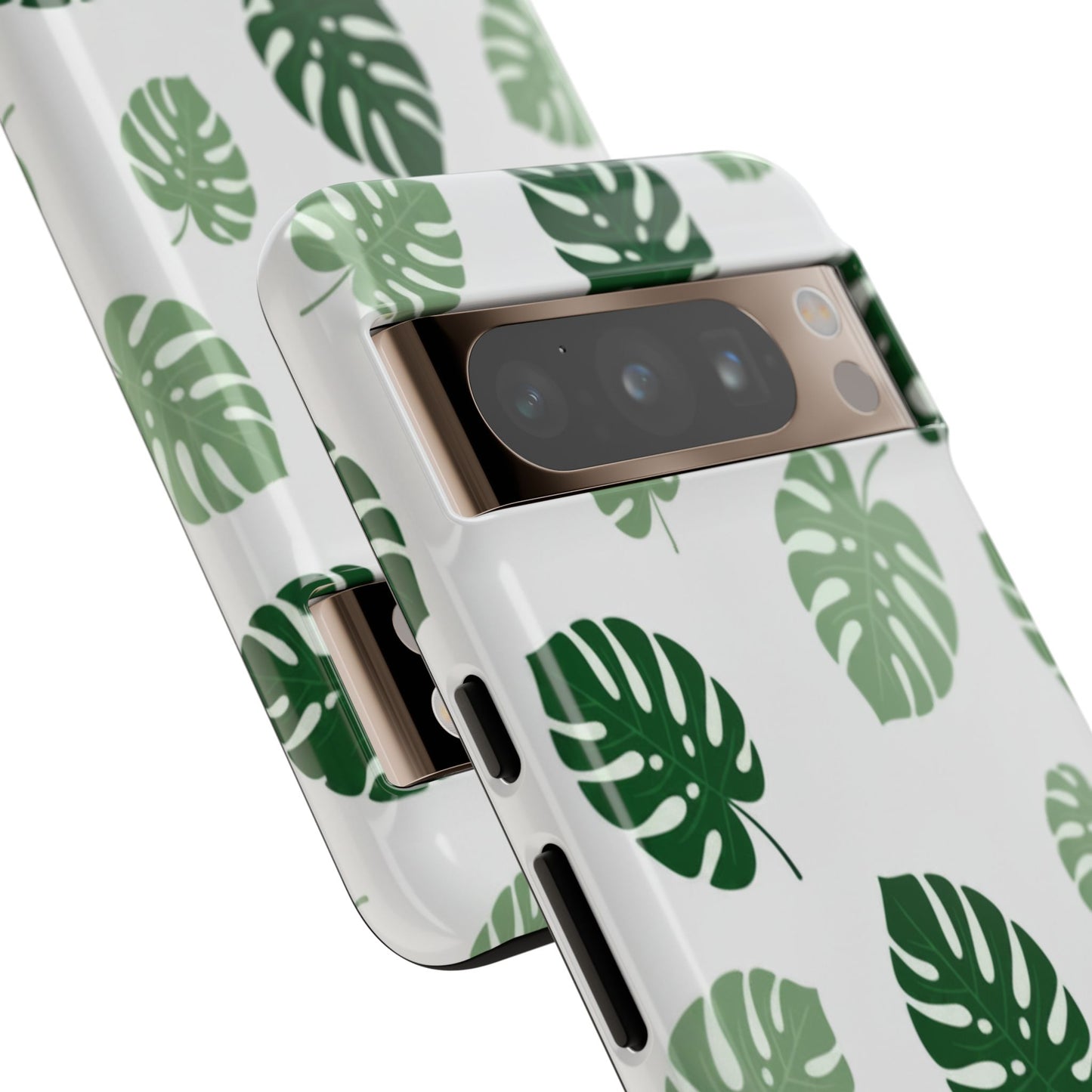 Monstera Leaf Phone Case — Tropical Green Pattern Tough Case