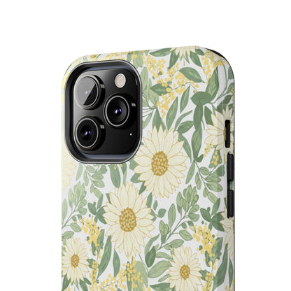 Daisy Meadow Tough Phone Case — Floral Protective Phone Cover