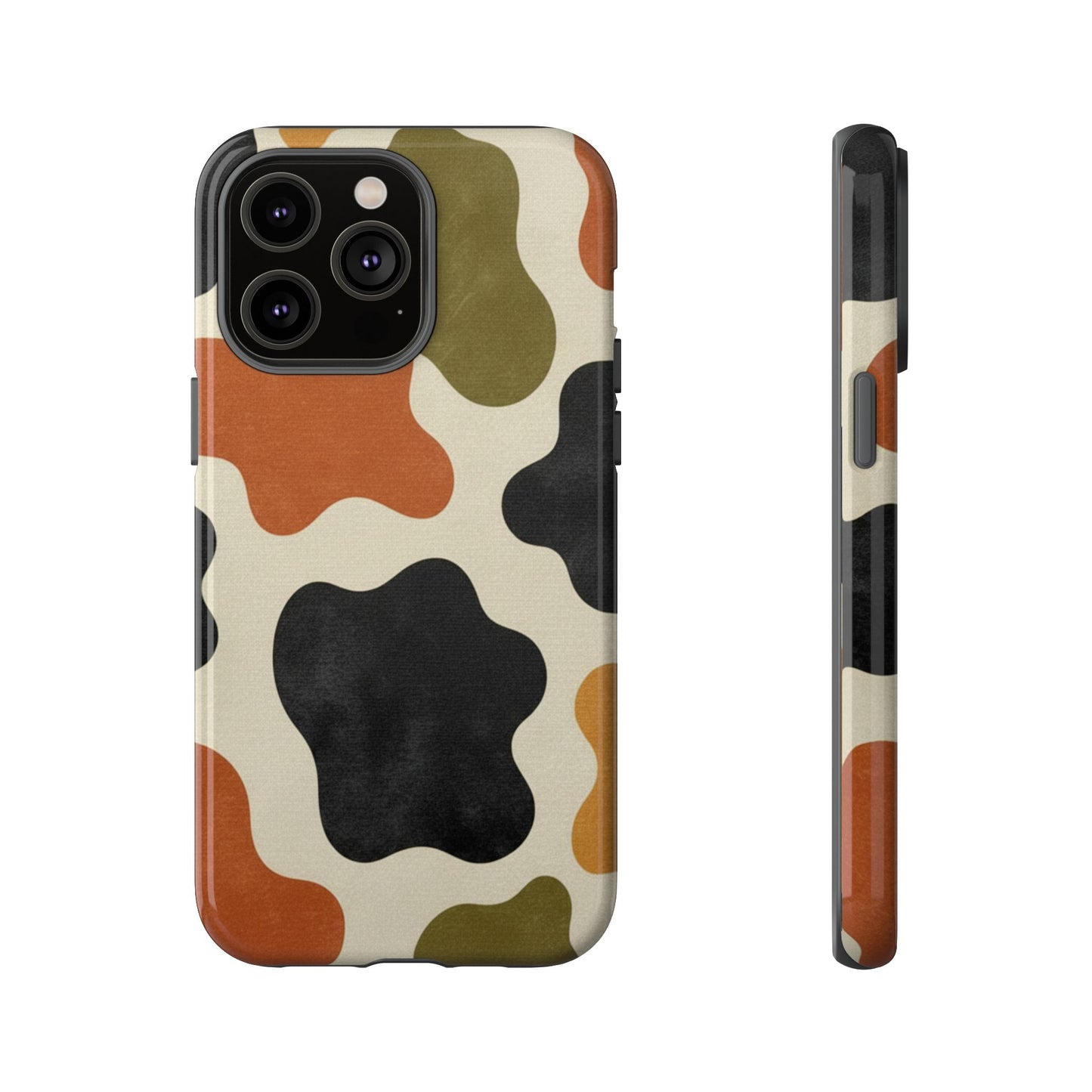 Retro Abstract Camouflage Phone Case — Earth Tone Tough Case