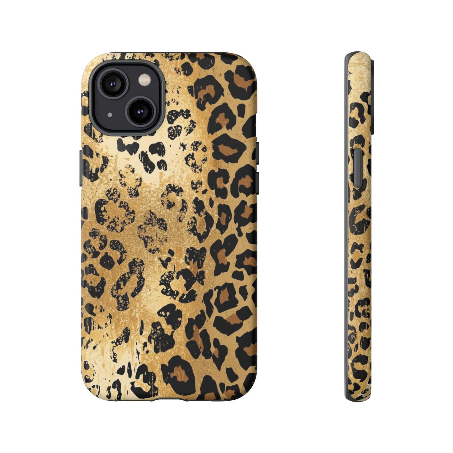 Leopard Print Tough Phone Case — Durable Protective iPhone Cover