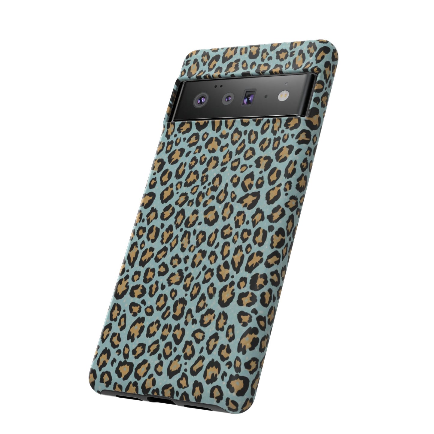 Leopard Print Tough Phone Case - Blue Cheetah Protective Cover