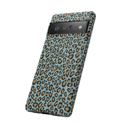 Leopard Print Tough Phone Case - Blue Cheetah Protective Cover