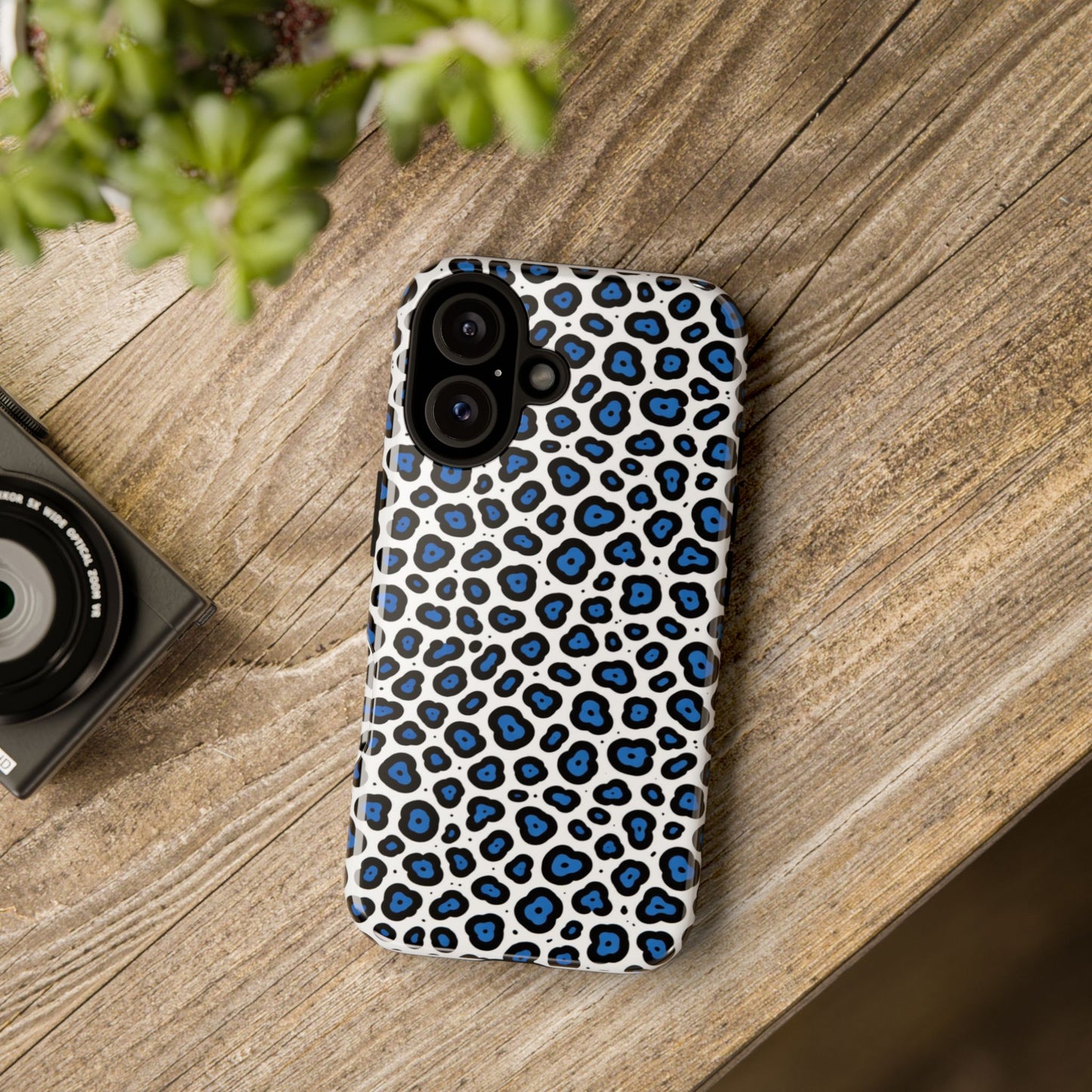 Blue Leopard Print Phone Case – Tough Protective Cover