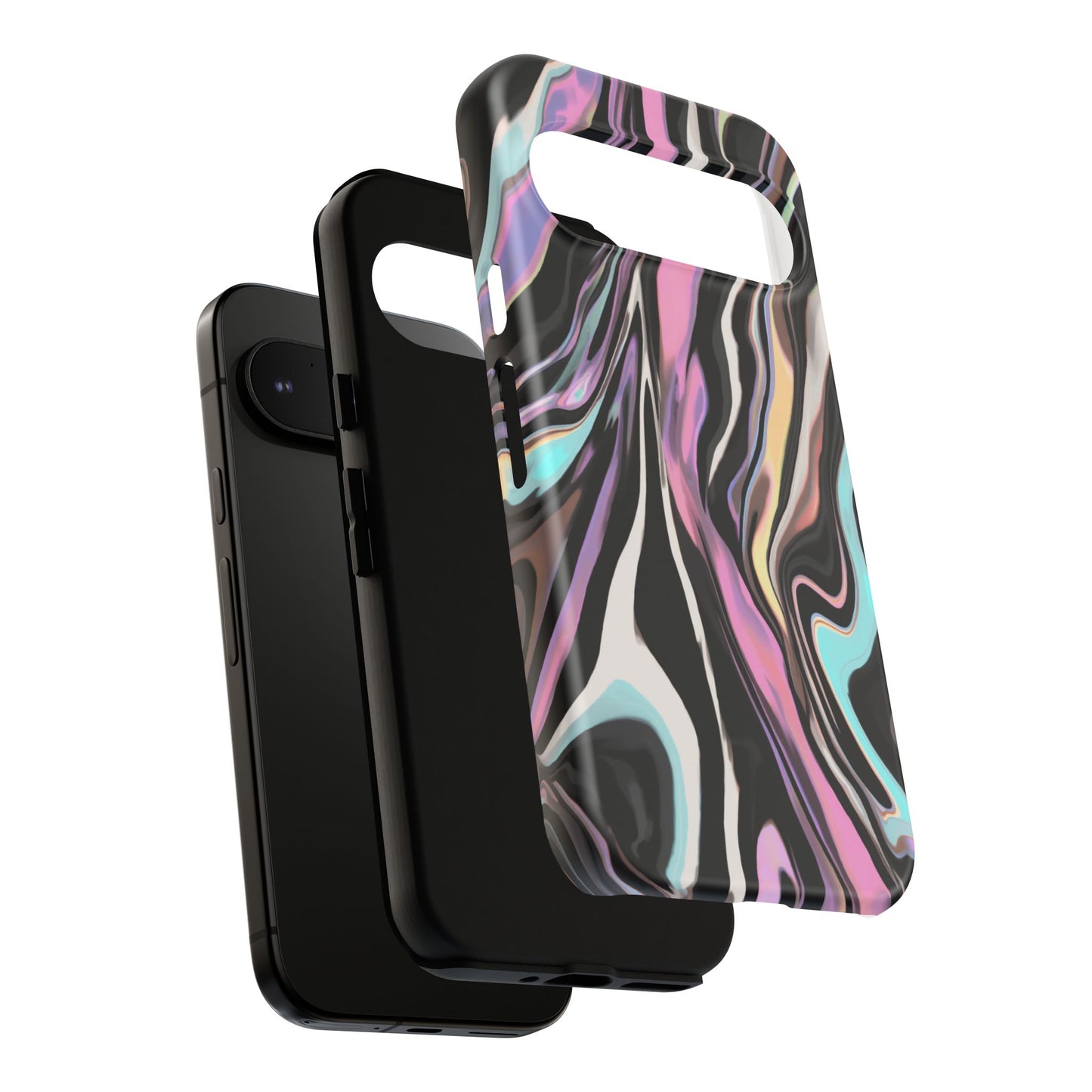 Abstract Marble Tough Phone Case — Pastel Swirl Protective Cover