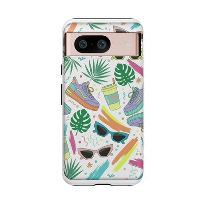Tough Cases — Colorful Retro Sneakers & Sunglasses Phone Case
