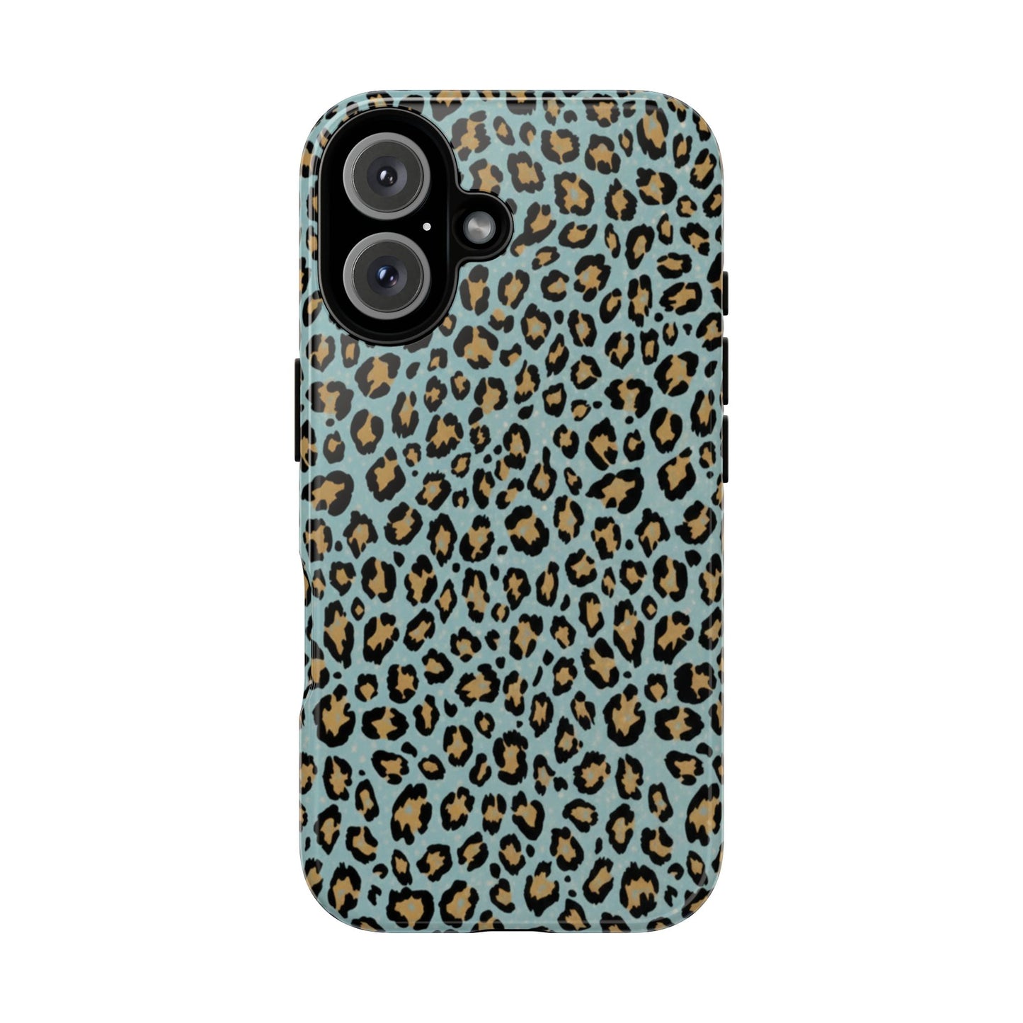 Leopard Print Tough Phone Case - Blue Cheetah Protective Cover