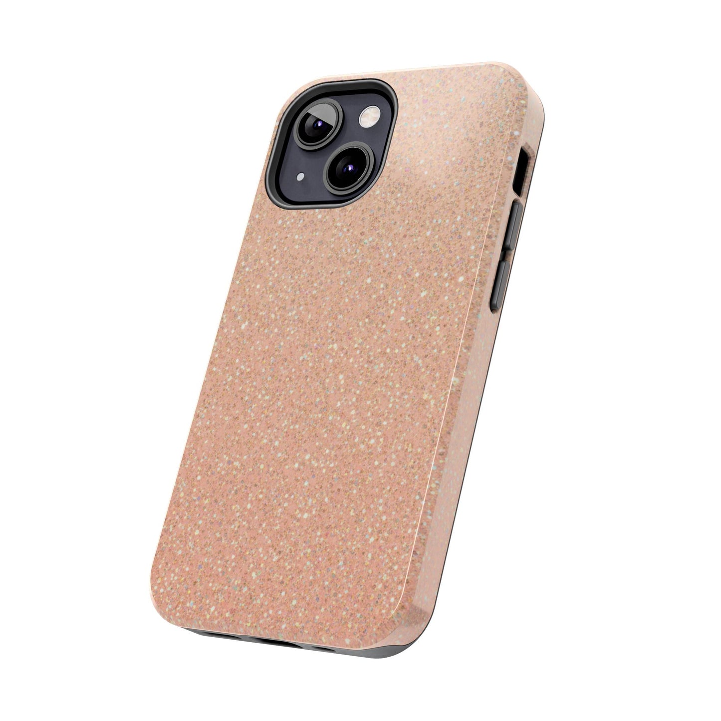 Glitter Rose Gold Tough Phone Case — Sparkling Protective iPhone Cover