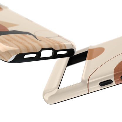 Abstract Earth Tones Phone Case — Minimal Geometric Design