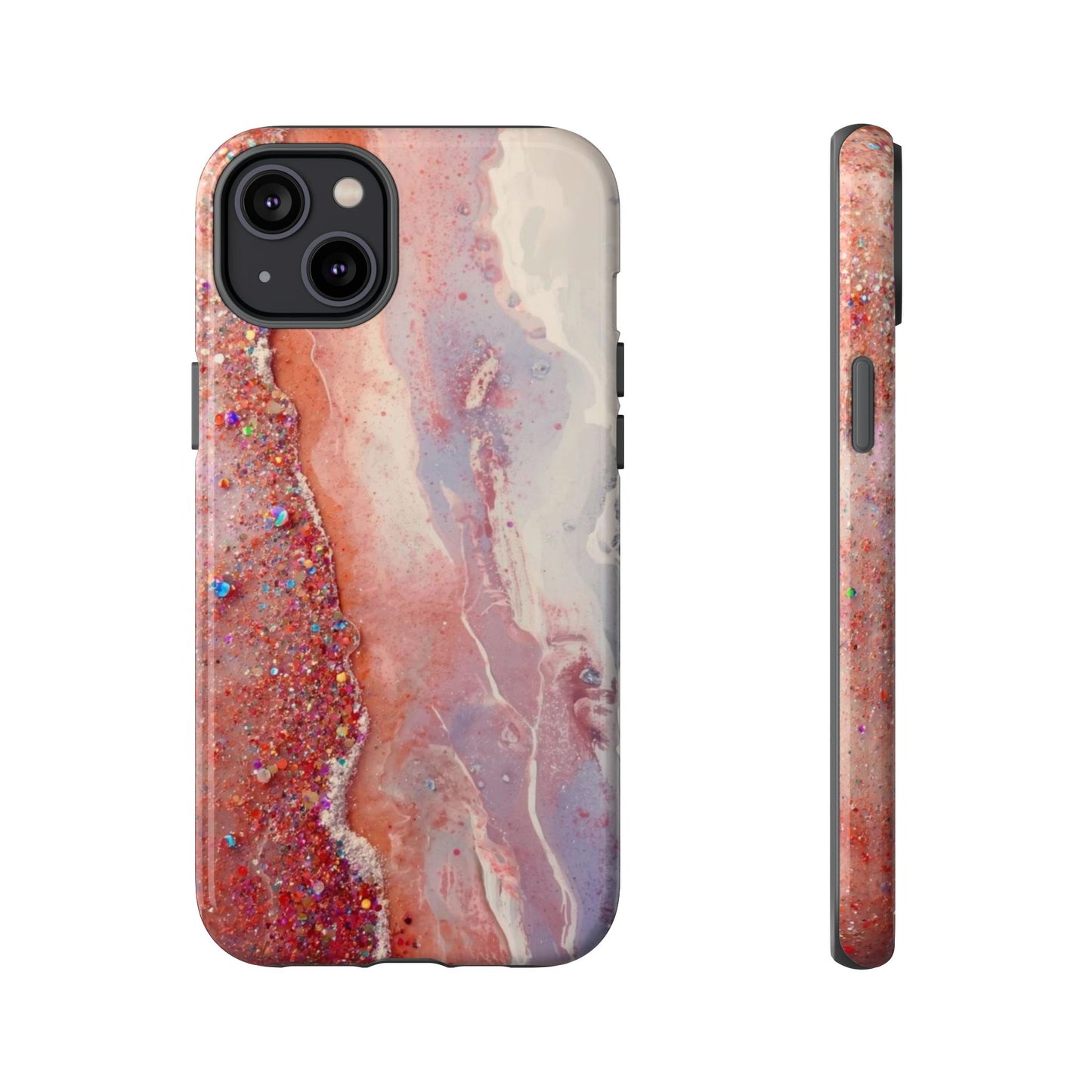 Marbled Rose Gold Galaxy Phone Case — Protective Tough Case