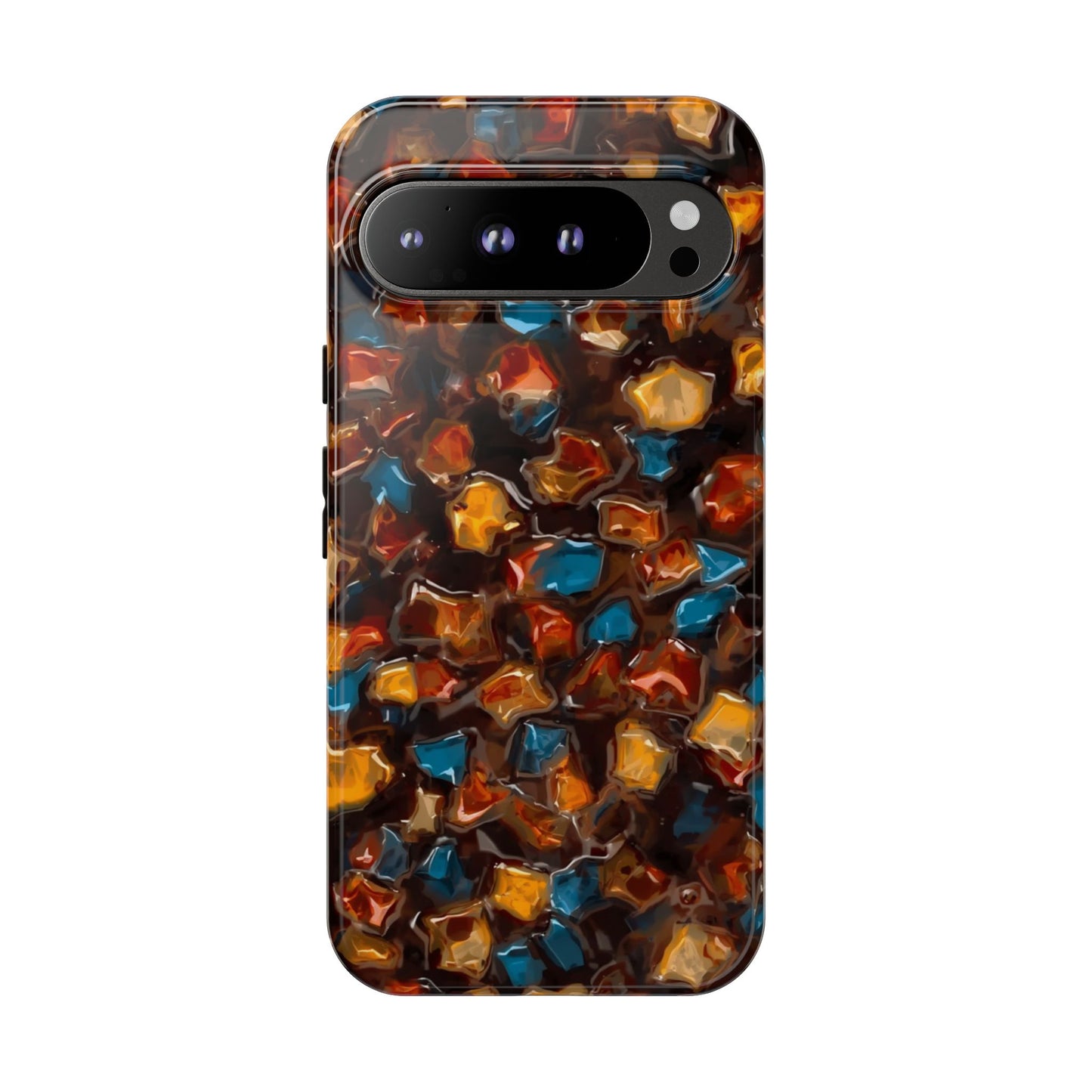 Phone Case - Amber Tortoiseshell Mosaic Protective Cover