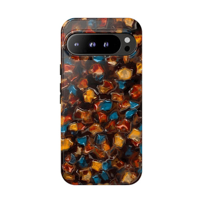 Phone Case - Amber Tortoiseshell Mosaic Protective Cover