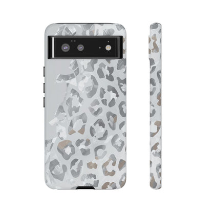 Silver Leopard Tough Phone Case