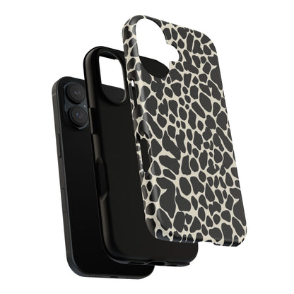 Black and White Cowhide Phone Case — Protective Tough Case