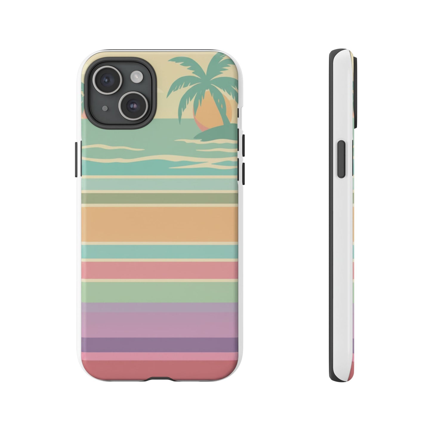 Tough Case — Retro Pastel Sunset Palm Tree Phone Case