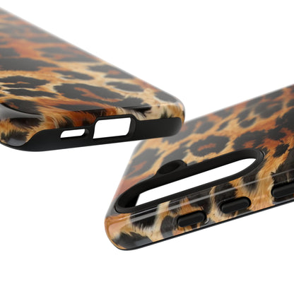 Leopard Print Tough Phone Case – Rugged Protective iPhone Cover
