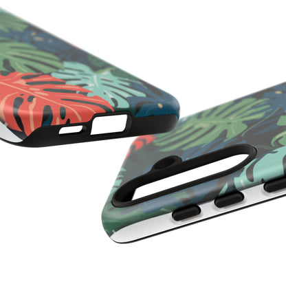 Tropical Monstera Phone Case — Colorful Leaf Protective Tough Case