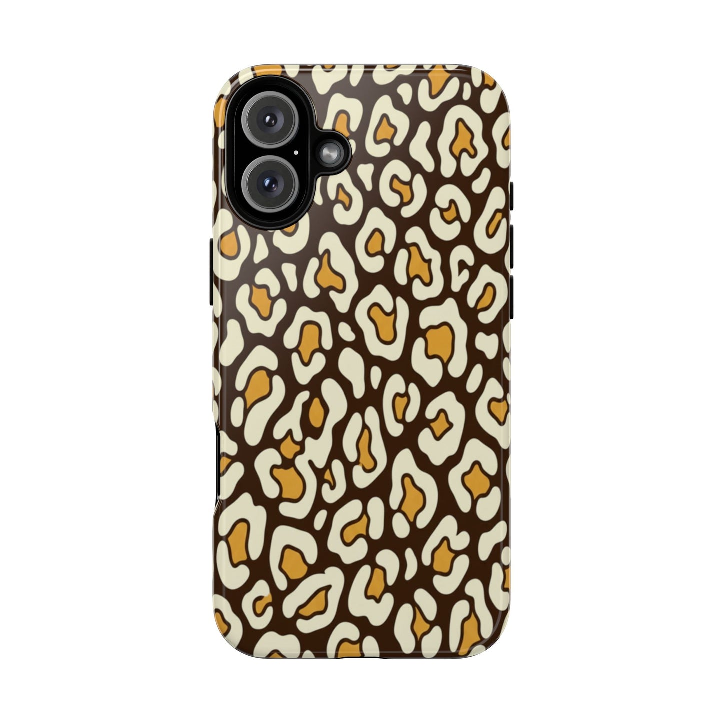 Leopard Print Tough Phone Case — Durable Protective iPhone Cover