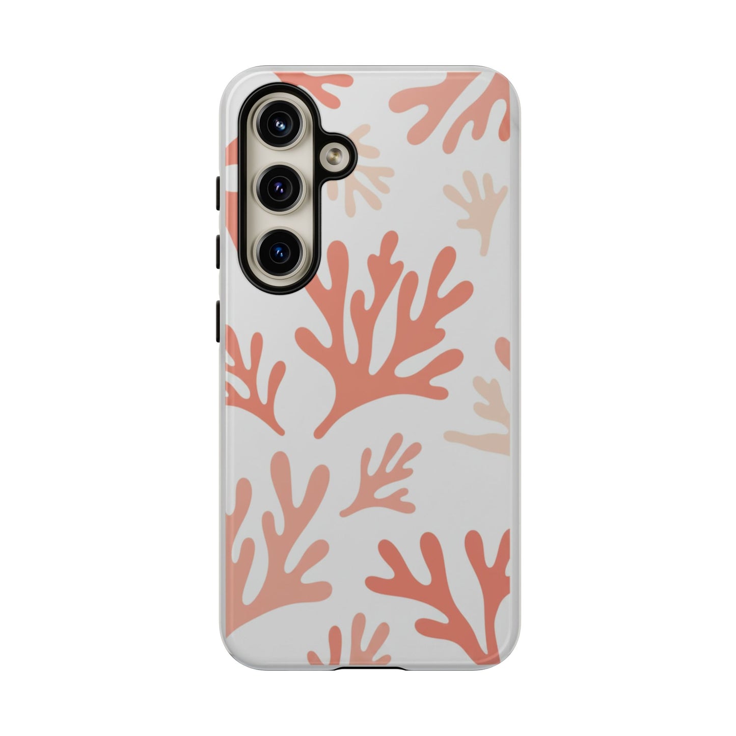 Coral Reef Pattern Tough Phone Case — Pink Beachy Protective Cover