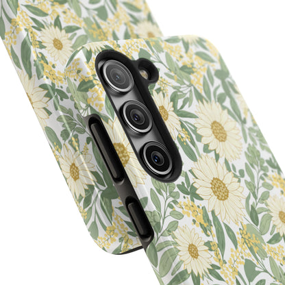 Daisy Meadow Tough Phone Case — Floral Protective Phone Cover