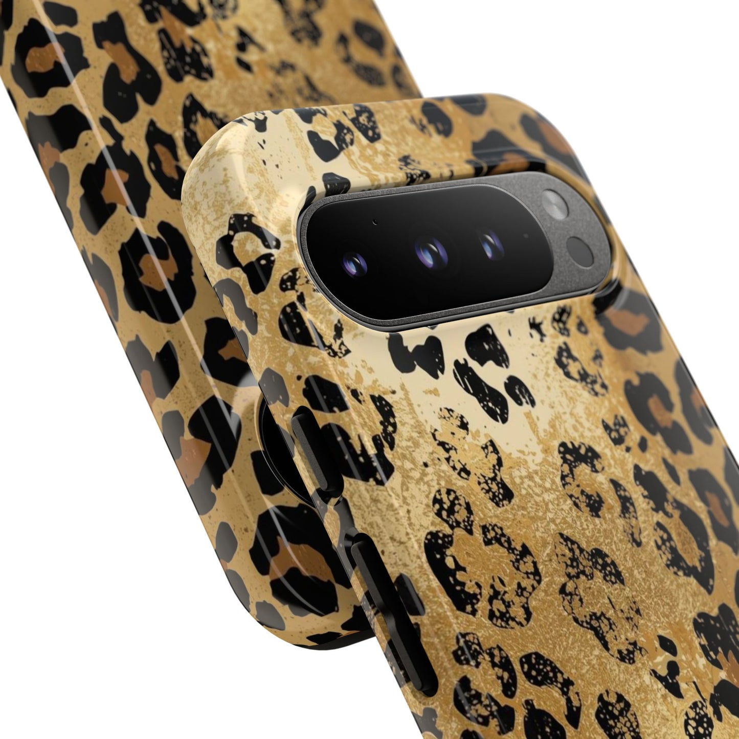 Leopard Print Tough Phone Case — Durable Protective iPhone Cover