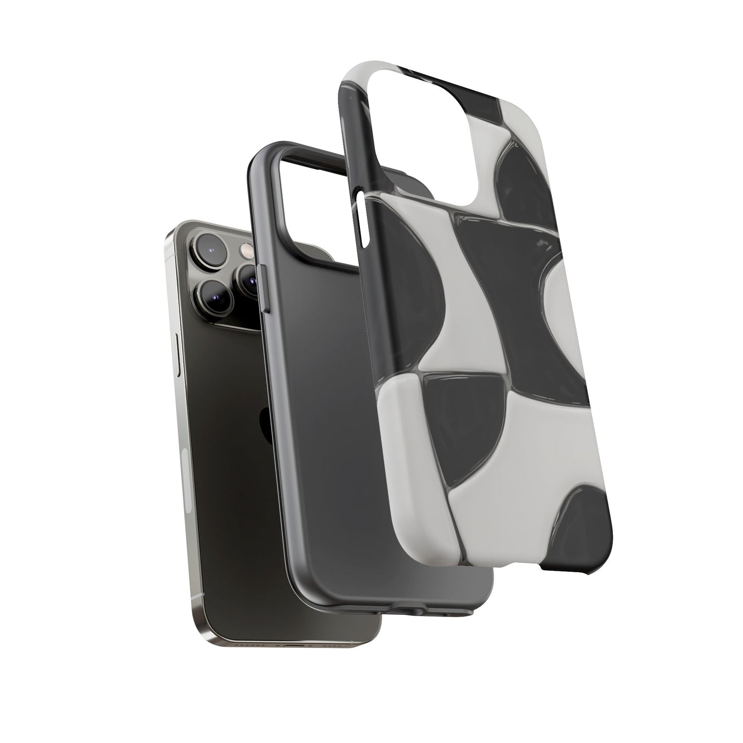 Black & White Abstract Pattern Tough Phone Case
