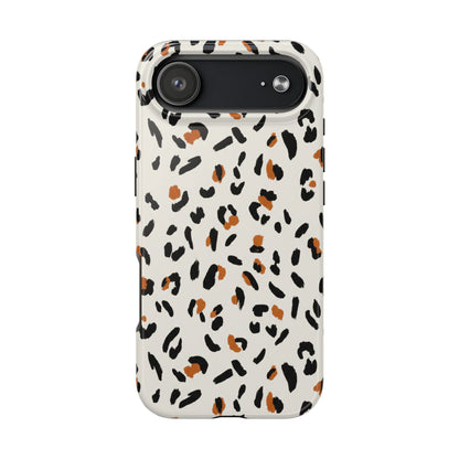 Leopard Print Tough Phone Case — Stylish Protective iPhone Cover