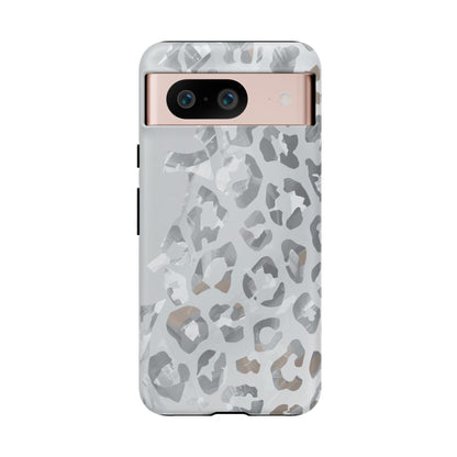 Silver Leopard Tough Phone Case