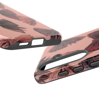 Bow Pattern Tough Phone Case — Pink Watercolor Bows Protective iPhone Cover