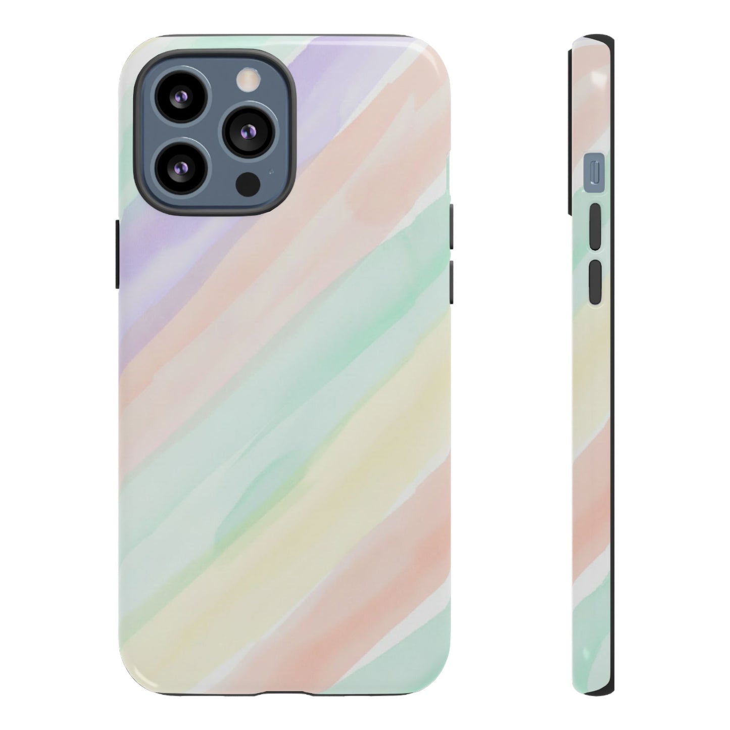 Pastel Watercolor Stripe Tough Phone Case