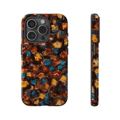 Phone Case - Amber Tortoiseshell Mosaic Protective Cover